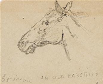 EDWARD HOPPER Study of a Horse (An Old Favorite).                                                                                                